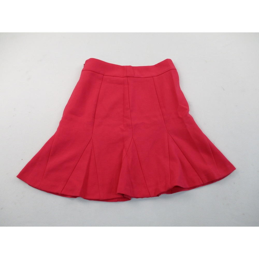 Banana Republic Skirt Women 0P Red Fit and Flare Mini Panelled Side Zip